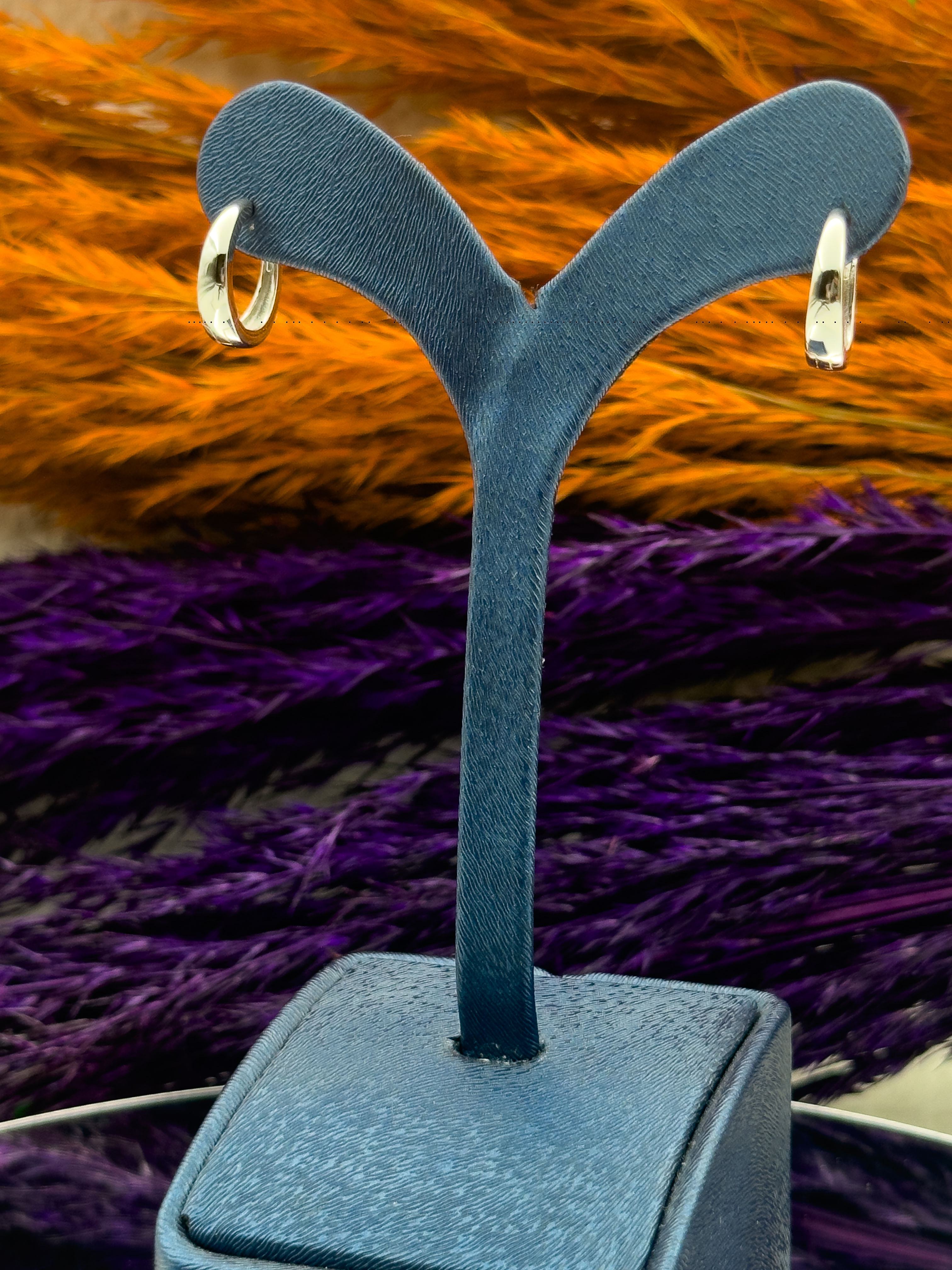 925 Ayar Gümüş Spor Düz Halka Modeli Trend Kadın Küpe