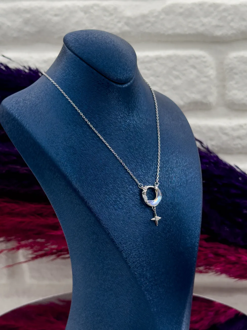 925 Ayar Gümüş Kuzey Yıldızı Modeli Lüks Kadın Kolye