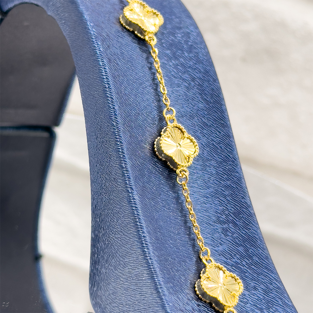 Gold Renk Van Cleef Gümüş Bileklik