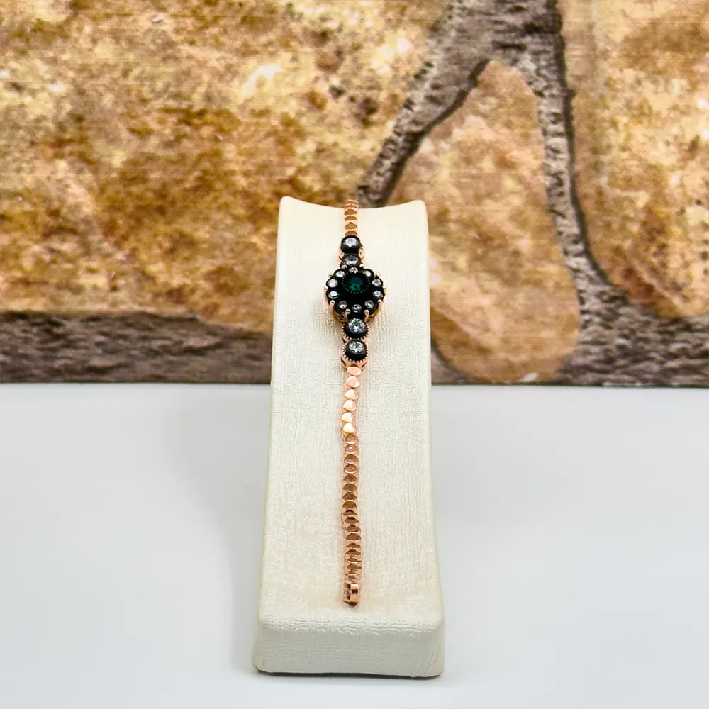 Rosegold Elmas Modeli Gümüş Bileklik