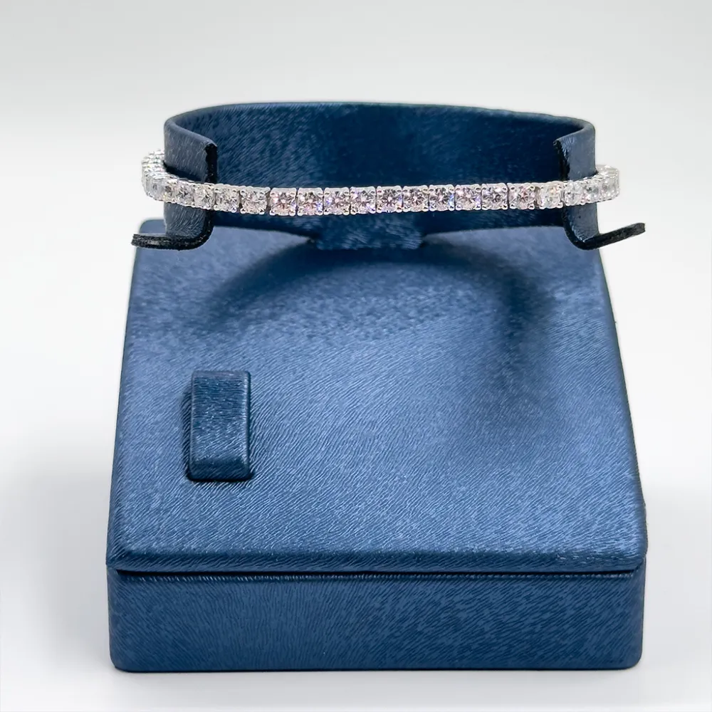 Pırlanta Montür Su Yolu Gümüş Bileklik - 3MM - LVRBLK78