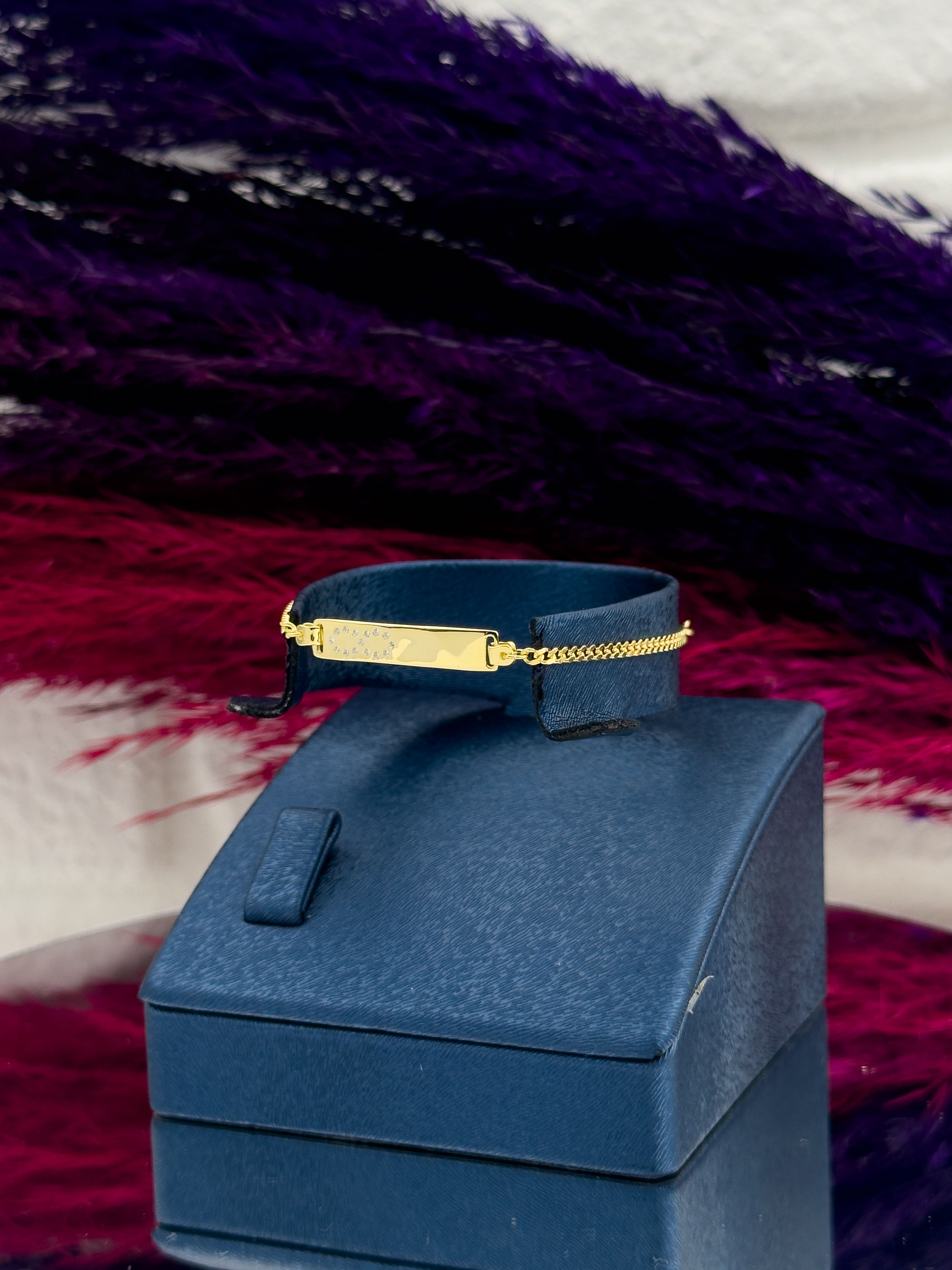 925 Ayar Gümüş Gold Renk Sonsuzluk Figürlü İsim Yazılabilir Kız Bebek Künye – Kişiye Özel Gümüş Çocuk Bileklik