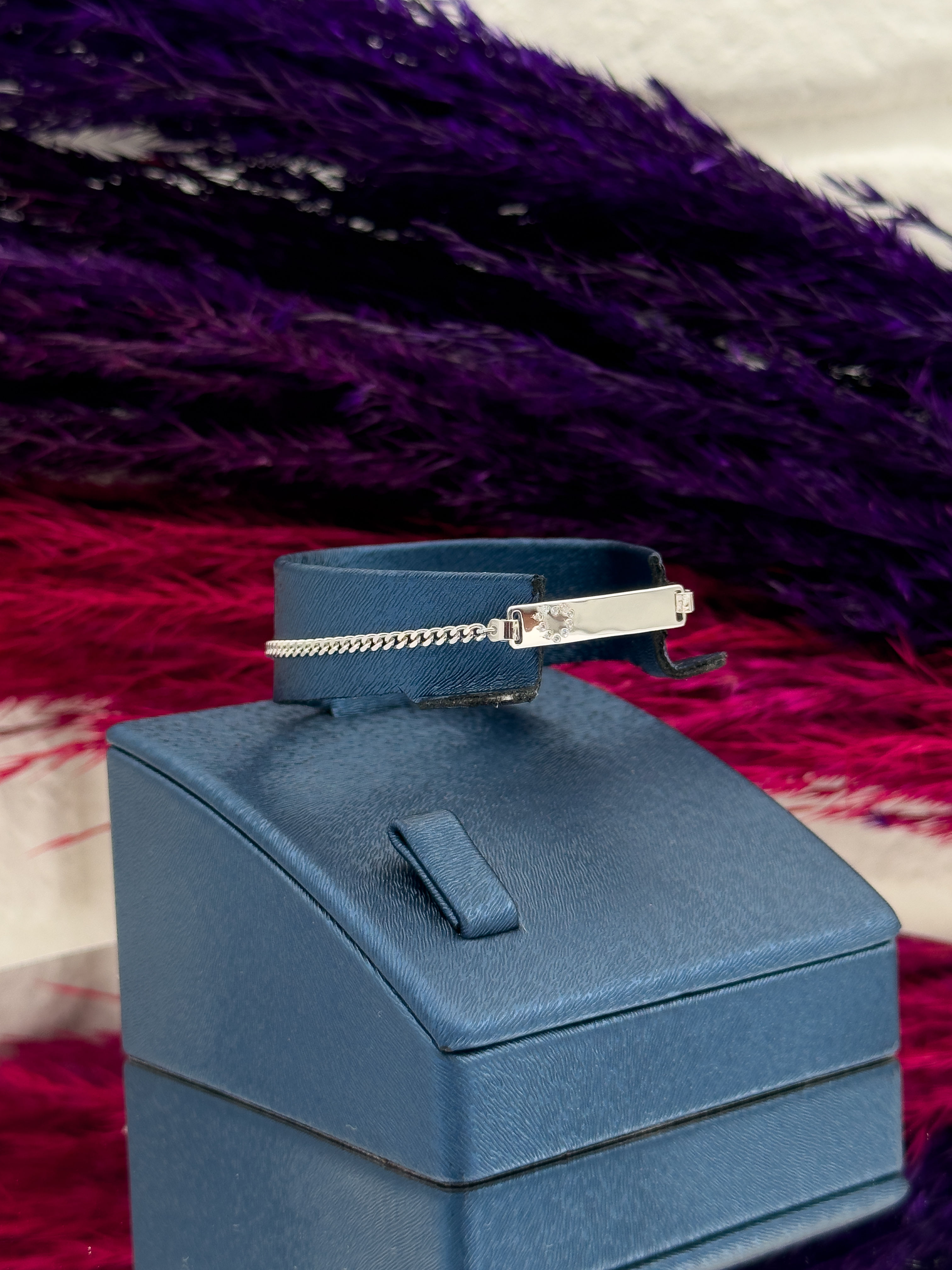 925 Ayar Gümüş Kalp Taşlı İsim Yazılabilir Kız Bebek Künye – Kişiye Özel Gümüş Çocuk Bileklik