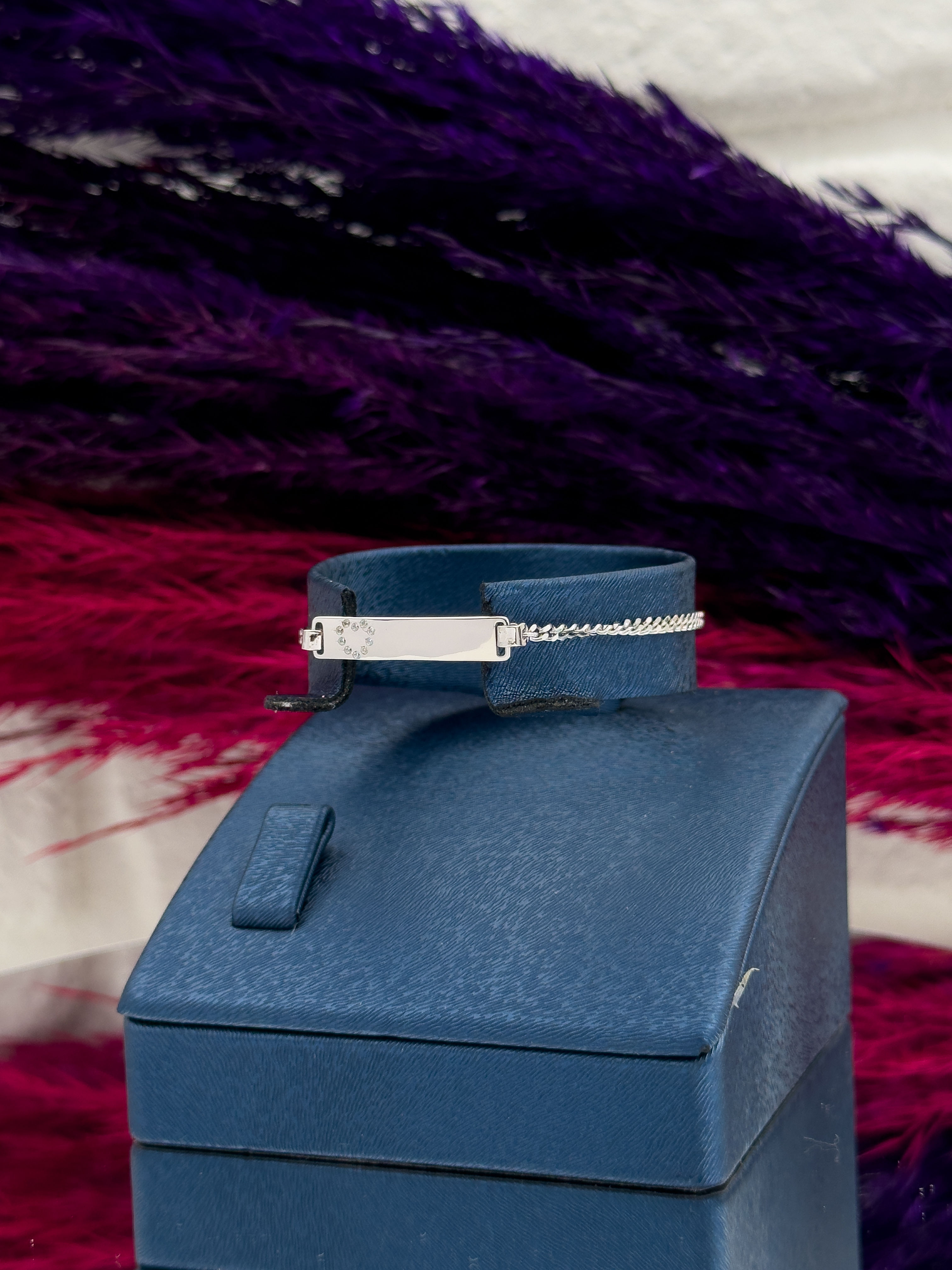 925 Ayar Gümüş Kalp Taşlı İsim Yazılabilir Kız Bebek Künye – Kişiye Özel Gümüş Çocuk Bileklik