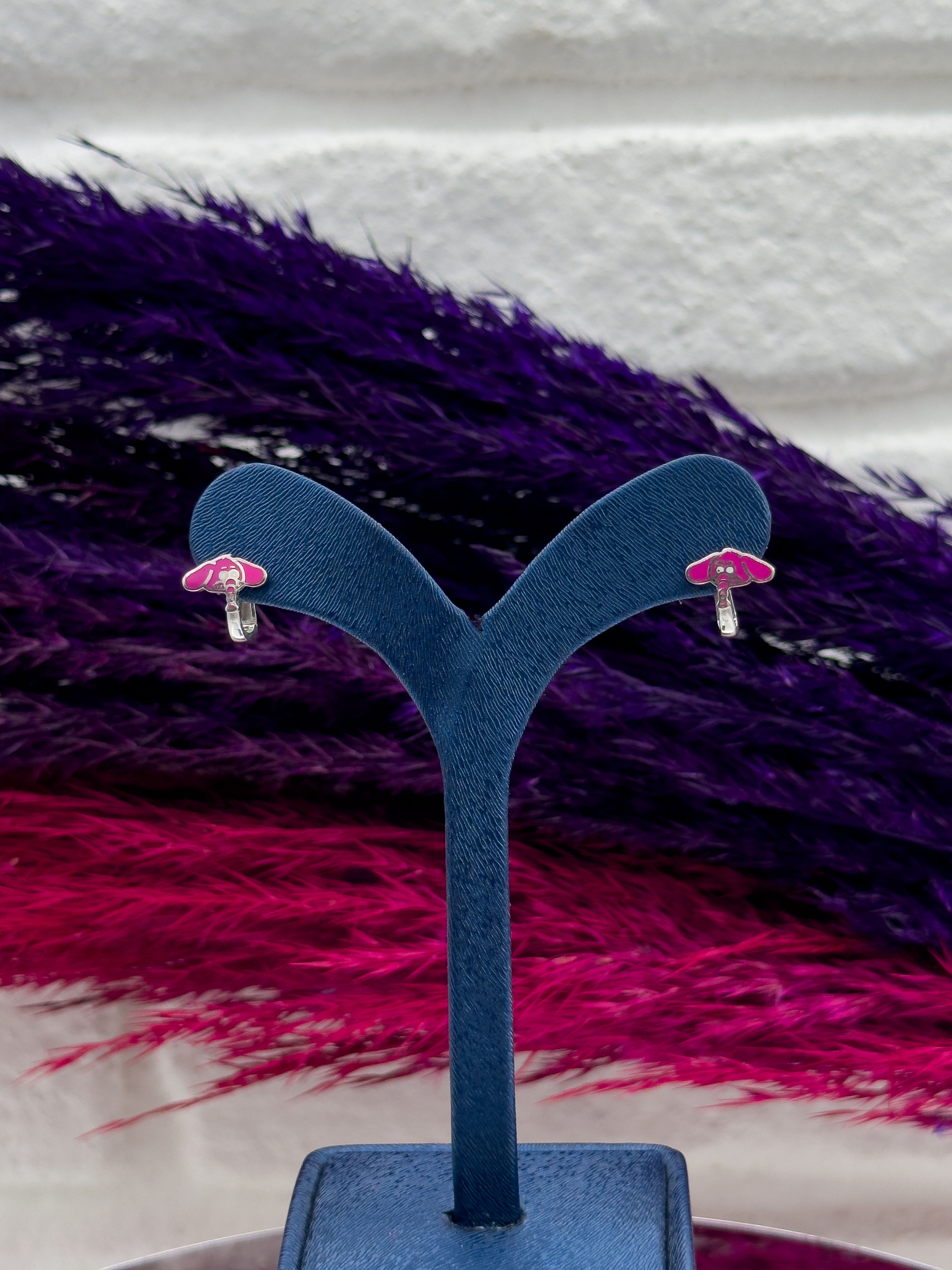 925 Ayar Gümüş Fil Necati Modelli Zarif Kız Çocuk Küpesi