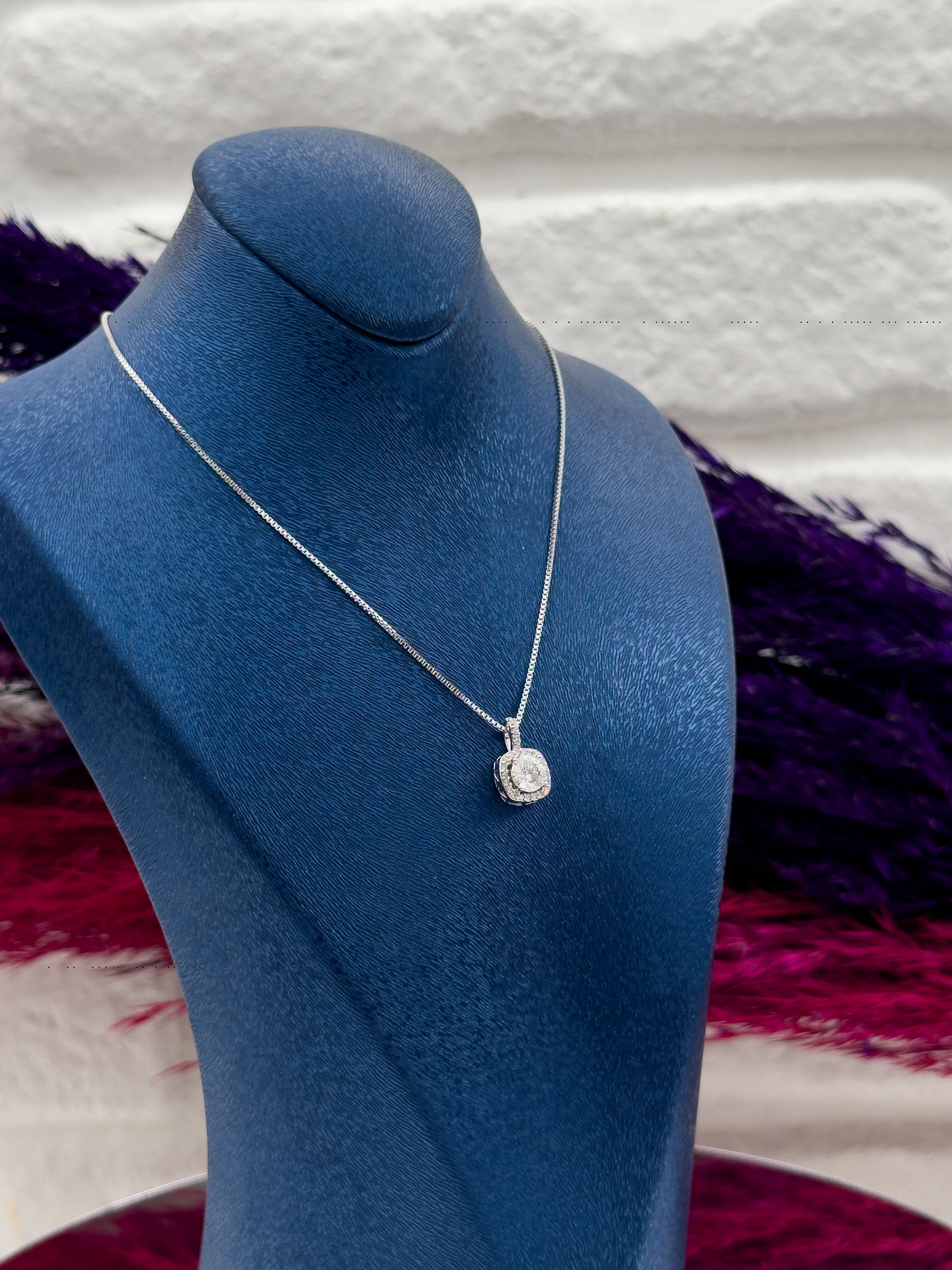 925 Ayar Gümüş Mosanite Taşlı Özel Tasarım Lüks Kadın Kolye