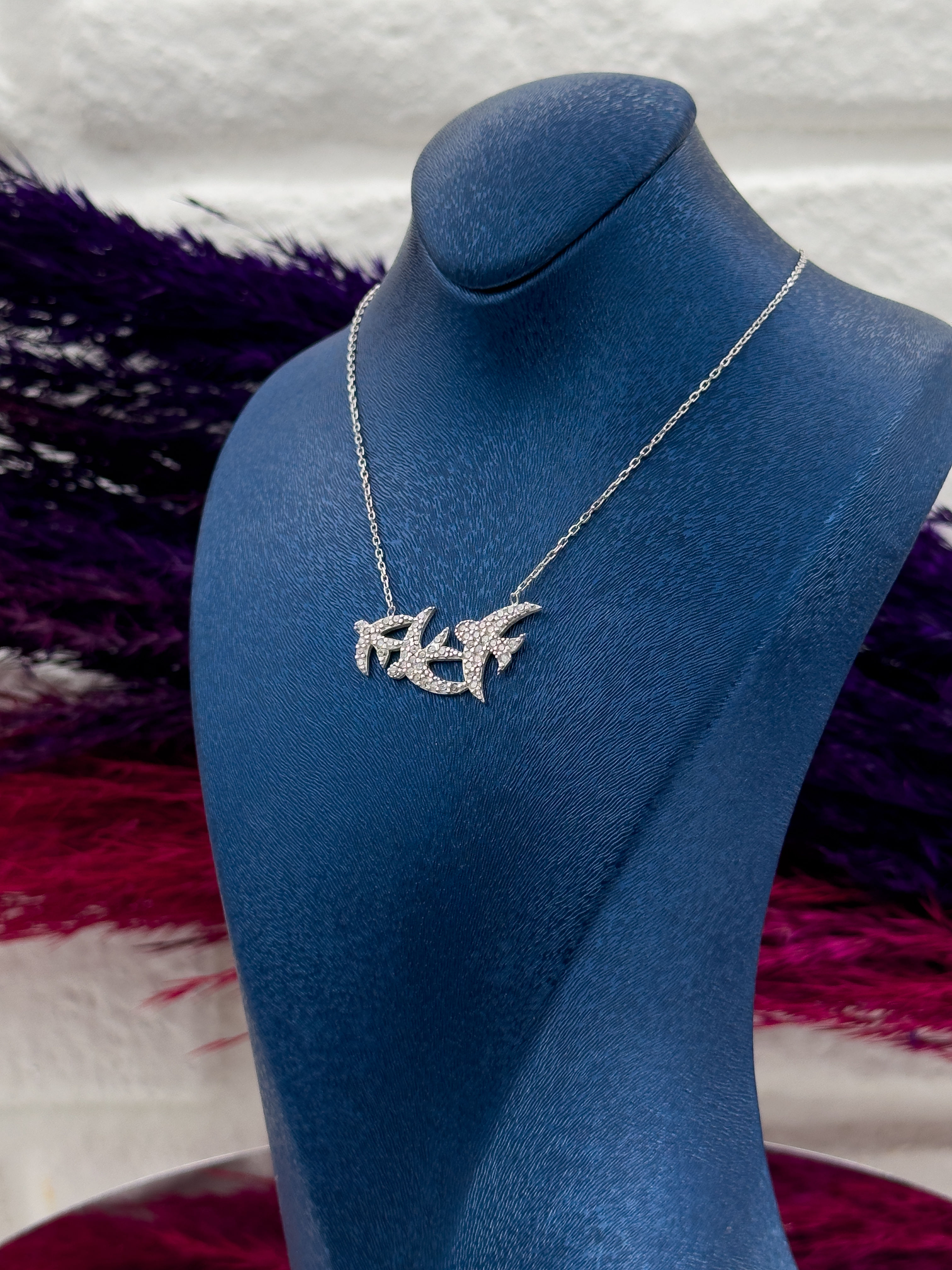 925 Ayar Gümüş 3’lü Tasarım Kırlangıç Modeli Popüler Kadın Kolye