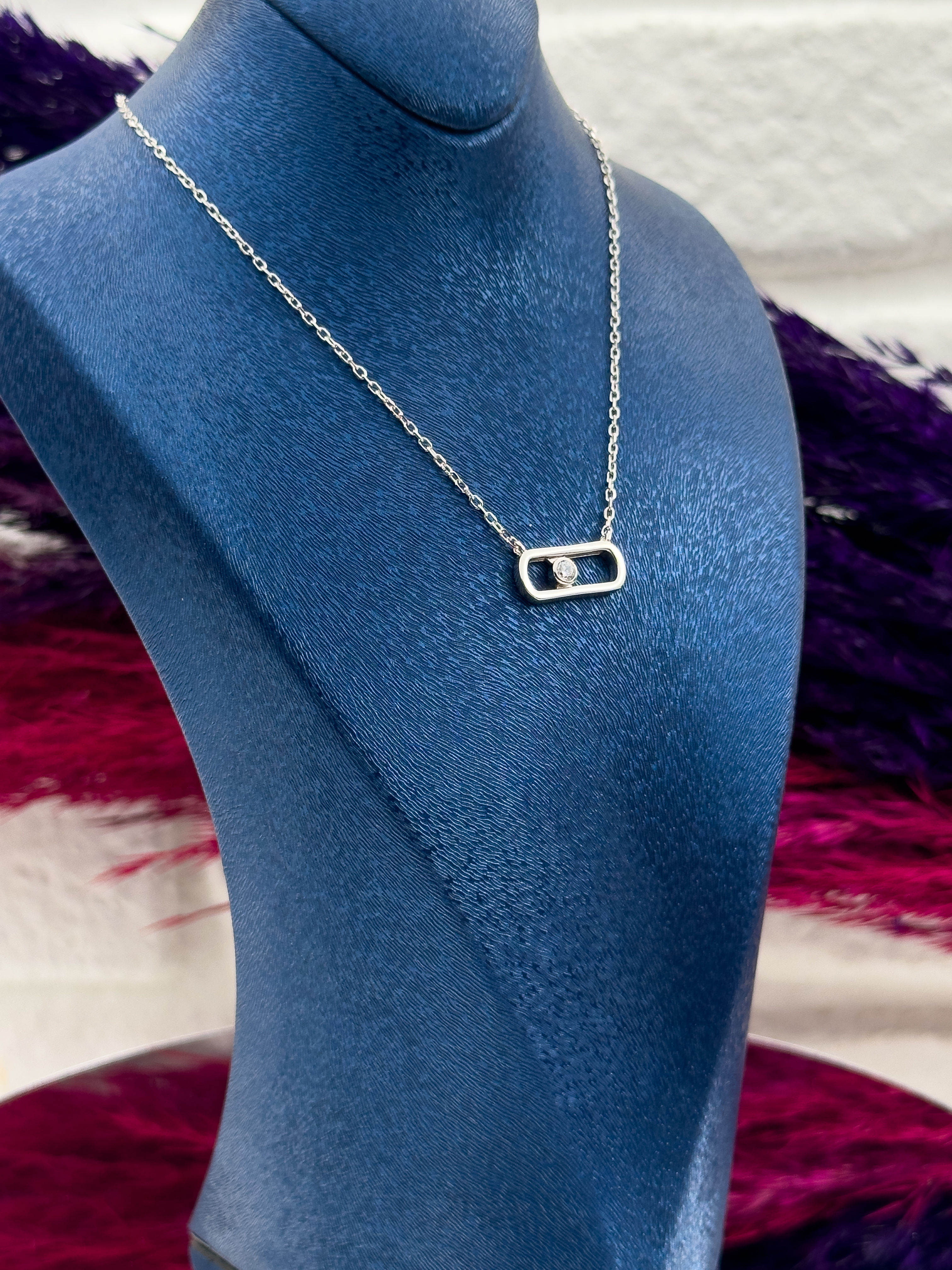 925 Ayar Gümüş Özel Tasarım Zarif Kadın Kolye