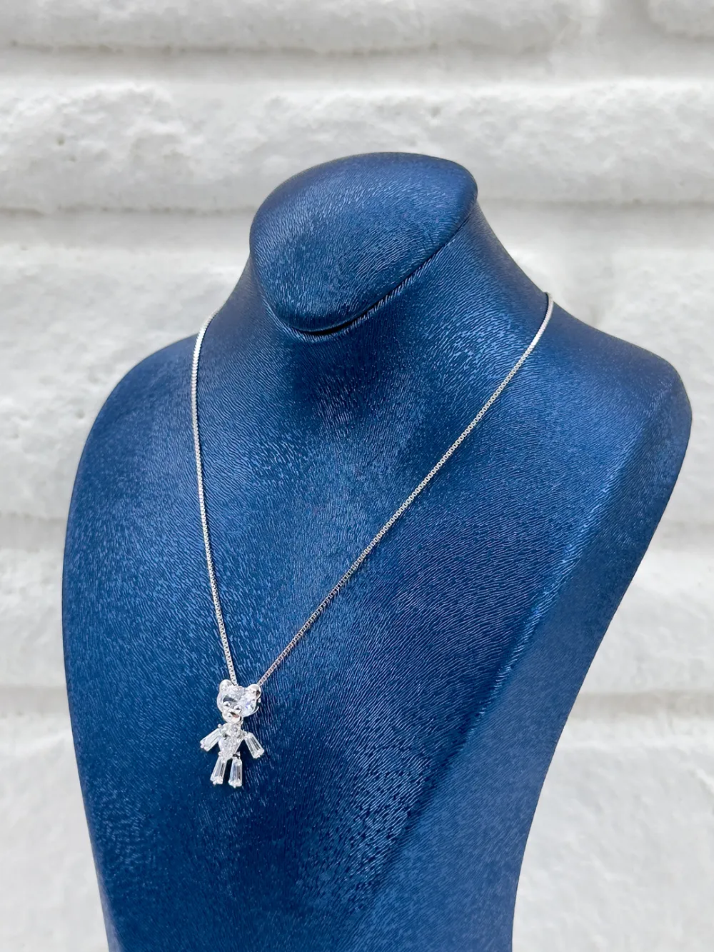 Özel Tasarım Ayıcık Kadın Gümüş Kolye