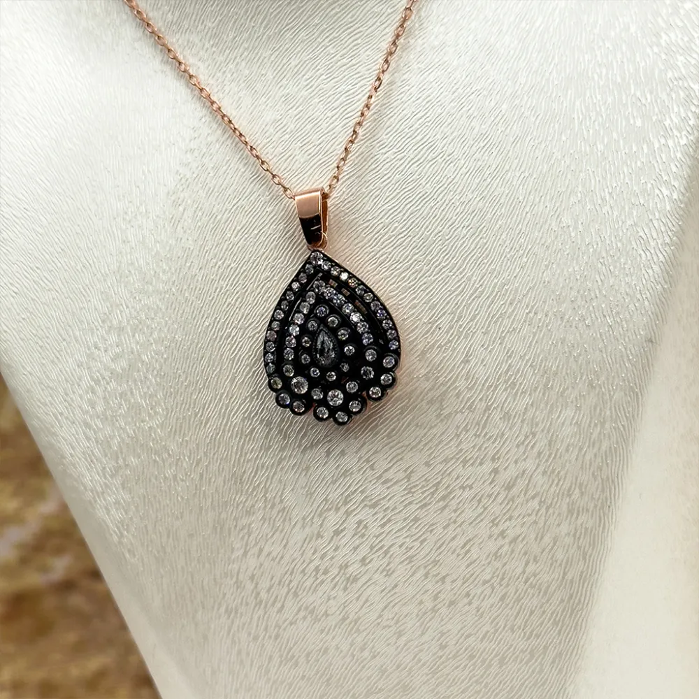 Elmas Montür Rosegold Özel Üretim Gümüş Set Takım - LVRSET07