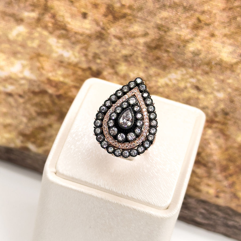 Elmas Montür Rosegold Özel Üretim Gümüş Set Takım - LVRSET12