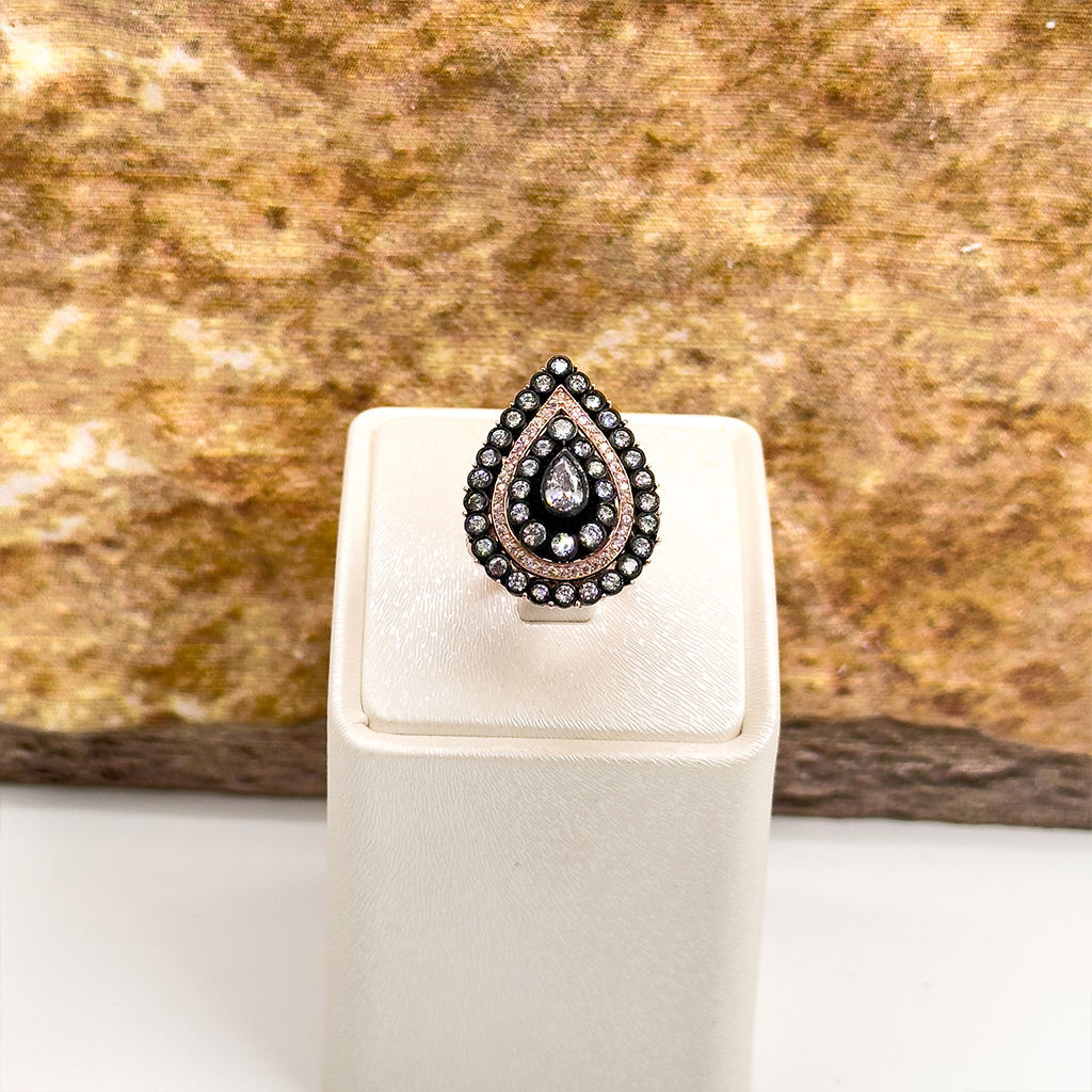 Elmas Montür Rosegold Özel Üretim Gümüş Set Takım - LVRSET12