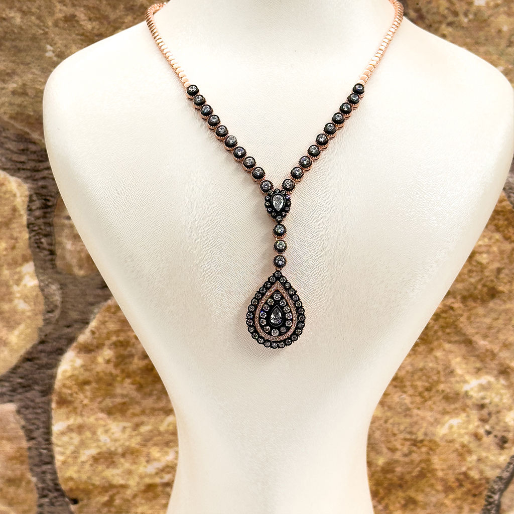 Elmas Montür Rosegold Özel Üretim Gümüş Set Takım - LVRSET12