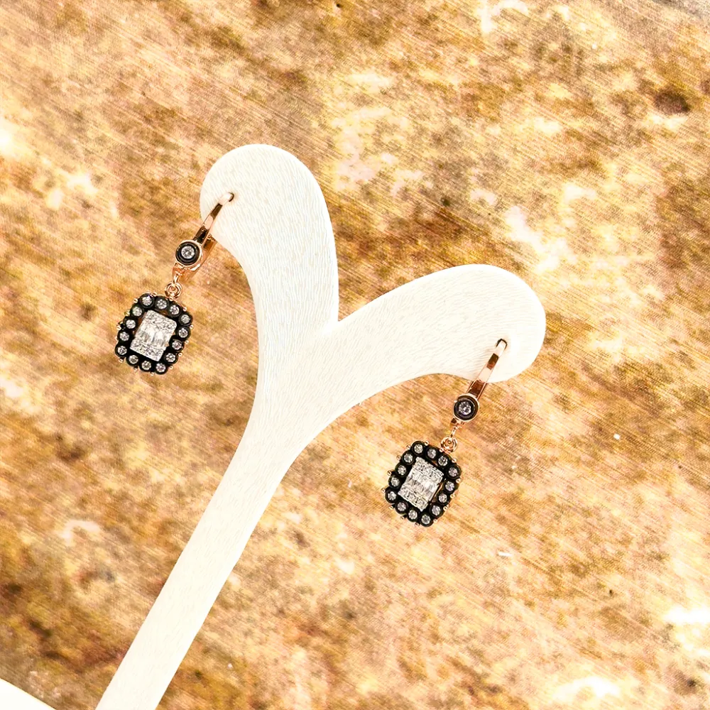 Elmas Montür Rosegold Baget Tasarım Gümüş Set Takım