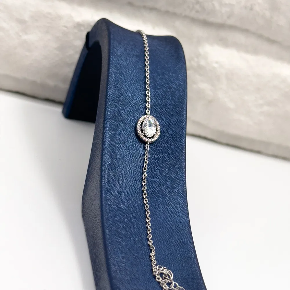 Zirkon Taşlı Oval Gümüş Set Takım