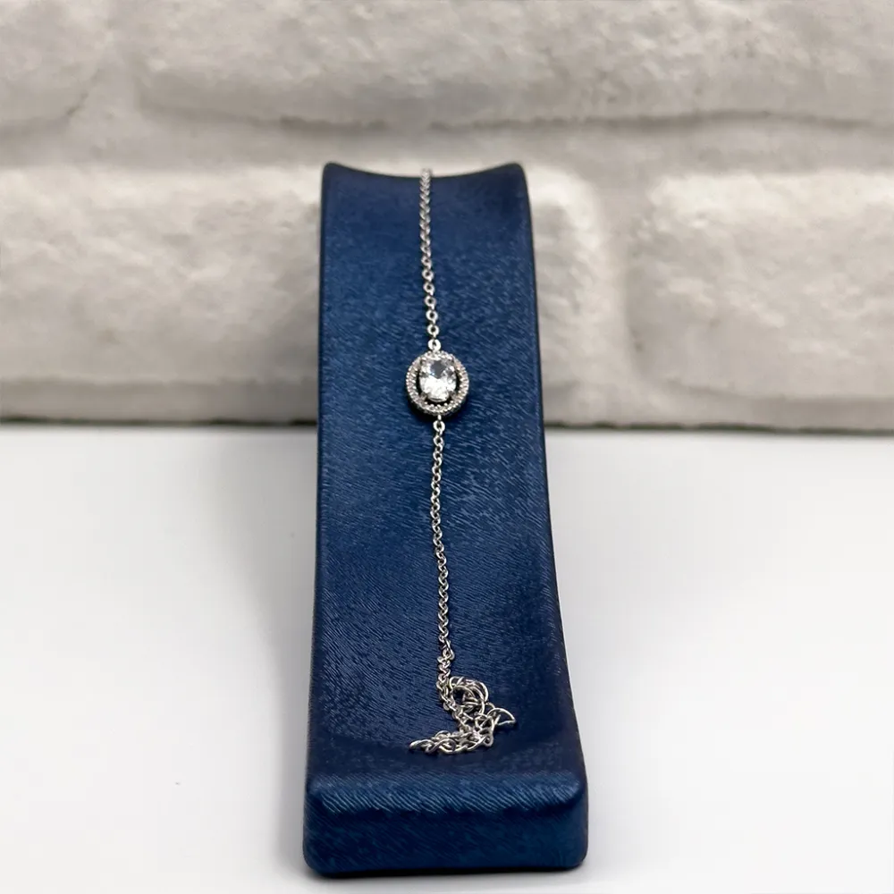 Zirkon Taşlı Oval Gümüş Set Takım