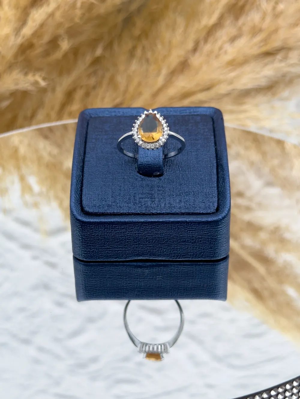 925 Ayar Gümüş Damla Kesim Zultanit Taşlı Zarif Kadın Yüzük – Işıltılı, Şık ve Hediyelik Bayan Yüzüğü