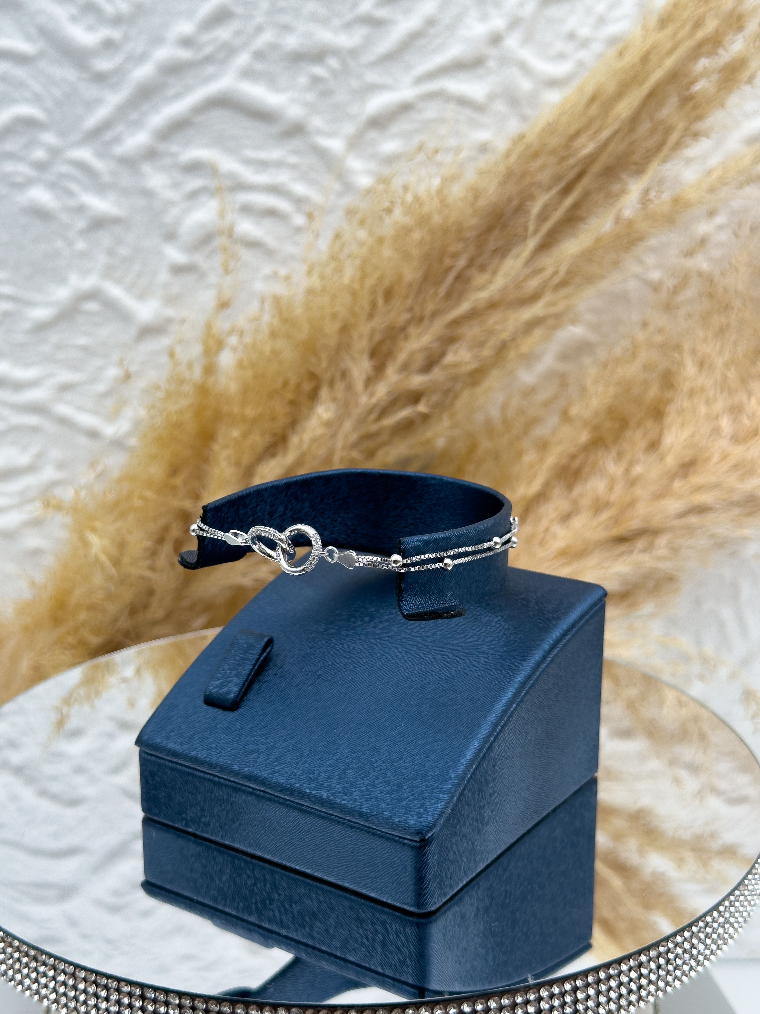 925 Ayar Gümüş Halkalı Spor Kadın Bileklik – Minimal ve Modern Tasarım