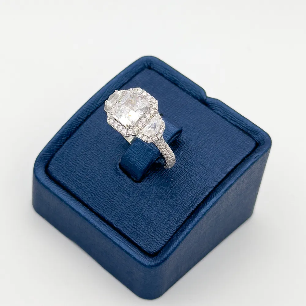 Pırlanta Montür Baget Gümüş Yüzük